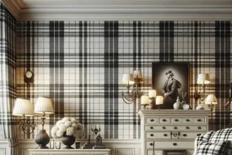 Classic plaid preppy wallpaper